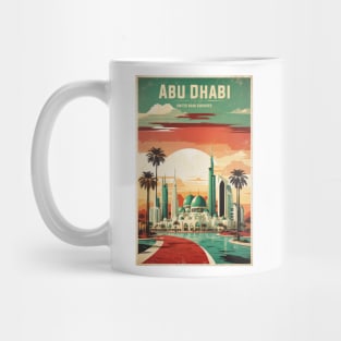 Abu Dhabi United Arab Emirates Vintage Travel Tourism Mug